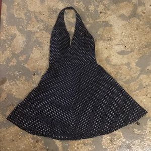 Celine polka dot halter dress
